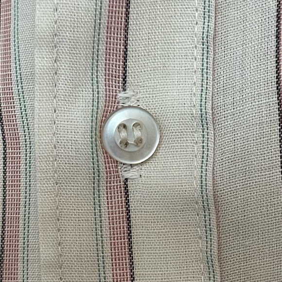 Vintage 70s Tip Top Striped Short Sleeve Button Up Shirt; Men’s 15.5; 39/40 cm - Picture 5 of 10